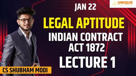 Free Cseet Jan Legal Aptitude Indian Contract Act Lecture