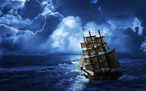 Ghost Pirate Ship Wallpaper