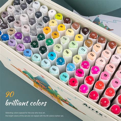 Buy Arrtx Markers ALP 90 Colors Alcohol Markers With Dual Tips