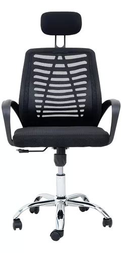 Silla De Escritorio Waw Design Ribs Tgt Negra Con Tapizado De Malla