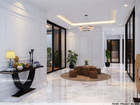 Desain Foyer Rumah Modern Lantai Ibu Dini Di Tangerang Selatan