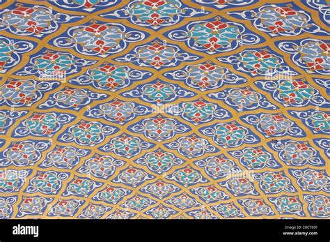 The Painting Pattern Of Islamic Mosque Dome Ceilings In Kemer Turkey