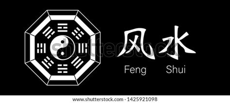 Chinese Signs Elements Feng Shui Symbol Vector De Stock Libre De Regalías 1425921098