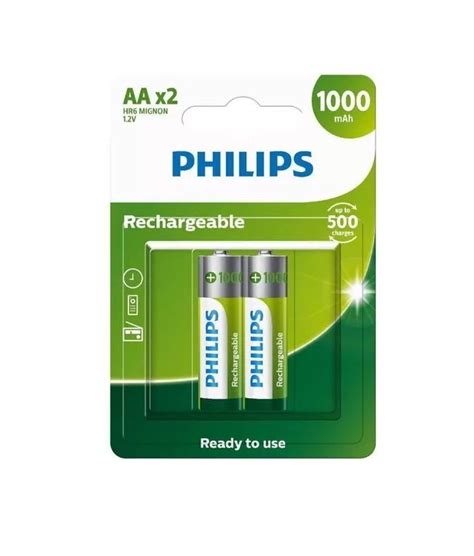 Pilha Recarregável AA Cartela C 2 Unidades Philips