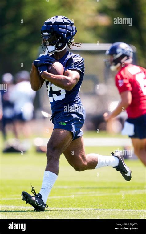 Seattle Seahawks Running Back Kenny Mcintosh Runs The Football