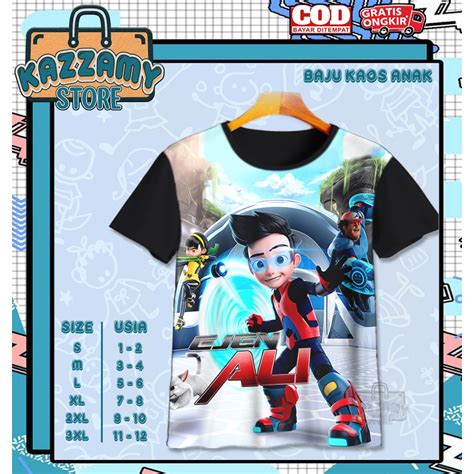 Jual Kaos Anak D Anime Ejen Ali Kaos Game Anak D Kaos Lucu