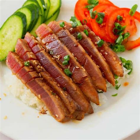 Sesame Tuna Steak Recipe Pan Seared Tuna Veena Azmanov