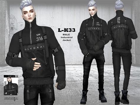 Helsoseiras L K33 Industrial Jacket Sims 4 Men Clothing Sims 4