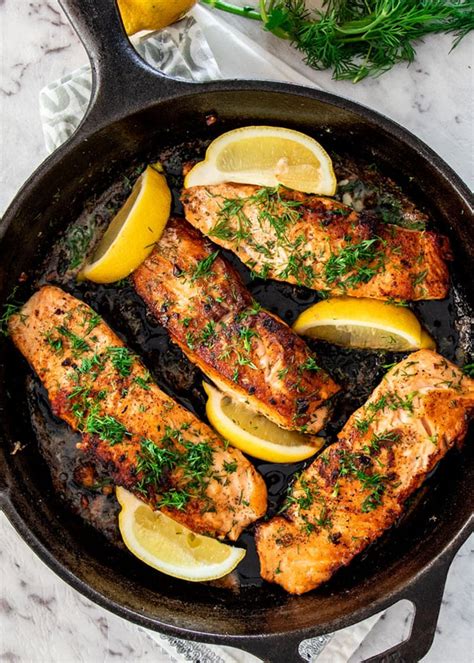 Lemon Dill Pan Fried Salmon Craving Home Cooked