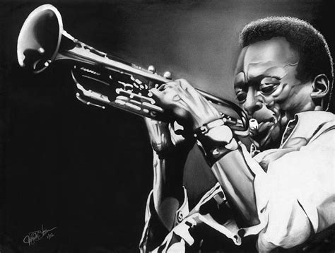 Miles Davis Drawing By Jeff Stroman