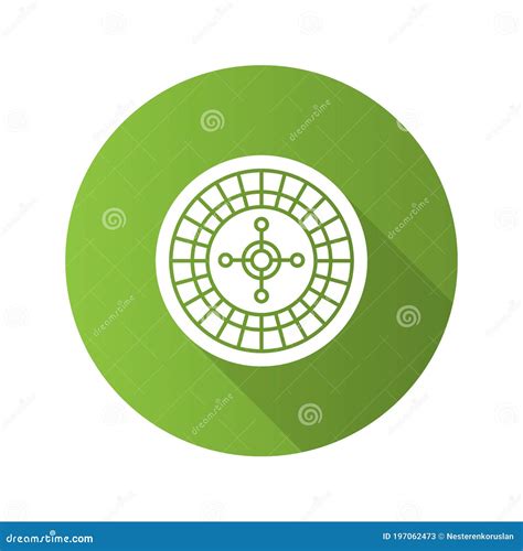 Icono De Glifo De Sombra Larga De Dise O Plano De Ruleta Ilustraci N