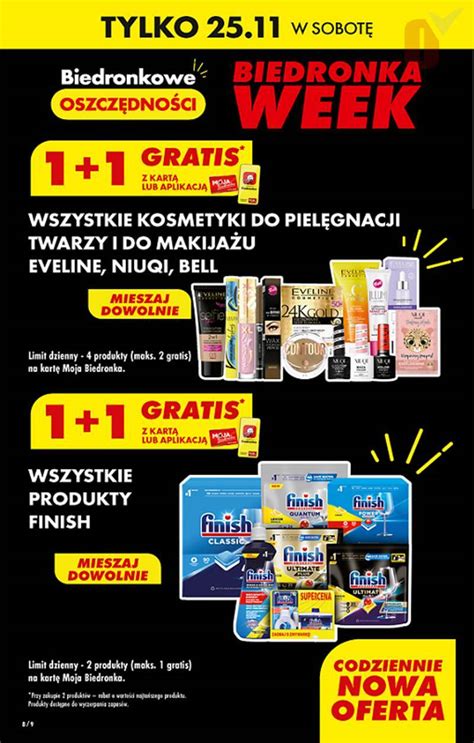 Biedronka 23 11 2023 W Tym Tygodniu Finish 1 1 Gratis Kosmetyki