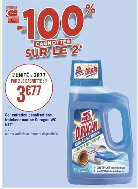 Promo Wc Net Gel Entretien Canalisations Fra Cheur Marine Ouragan Chez