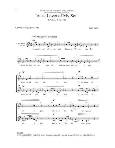 Jesus Lover Of My Soul By Charles Wesley Sheet Music For Satb Choir At Sheet Music Direct