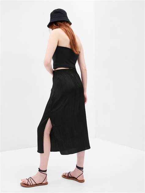 Pleated Midi Skirt Gap