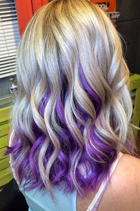 Blonde Hair Purple Underneath