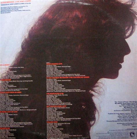 Elkie Brooks Live And Learn Lp Sirh70 Ebay