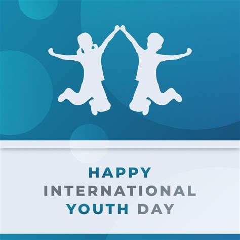 Happy International Youth Day August Celebration Vector Design Illustration Template For