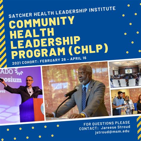 Now Accepting Applicants Community Health Leadership Program Chlp