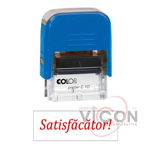 Печать с надписью SATISFĂCĂTOR COLOP Printer C10