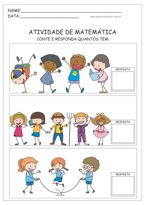 Matem Tica Atividade De Matem Tica Atividade Infantil