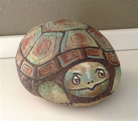 Pin By Darlene Roeill On Stone Art Turtle Painting Turtle Painted