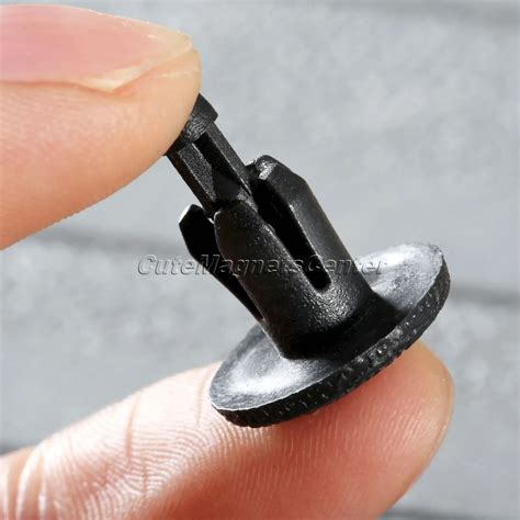 Yetaha Pcs Nylon Car Push Type Plastic Rivets Mm Diameter Black Auto