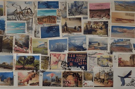 Many Postcards And Stamps Graphic · Creative Fabrica