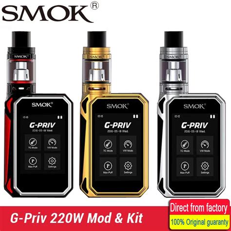 Smok Cigarro Eletr Nico G Kit Gpriv Priv W Tela De Toque G Priv