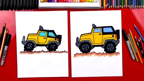 How To Draw A Jeep Art For Kids Hub