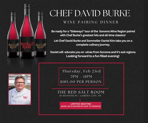 Chef David Burke Wine Pairing Dinner at The Red Salt Room by David ...