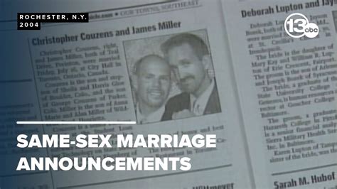 Archive Same Sex Marriage Announcements Hit The Newspaper 8404 Youtube