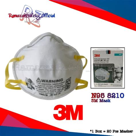 Jual Masker N95 3M 8210 1 Box Isi 20pcs Original Termurah Shopee