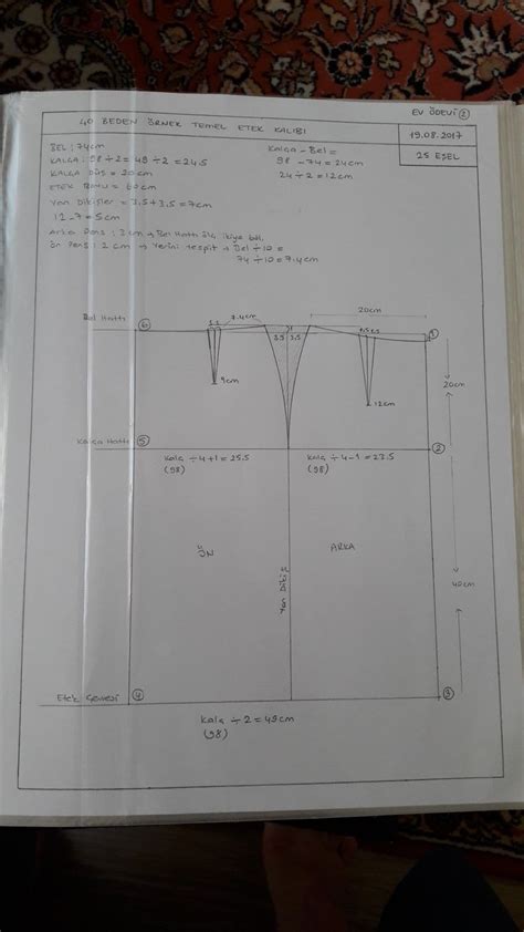 40 Beden Temel Etek Kalibi Dikiş Dikiş kalıpları Dikiş teknikleri