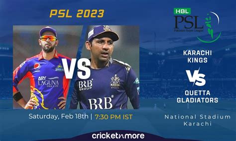 Karachi Kings Opt To Bowl First Against Quetta Gladiators In 6th Match