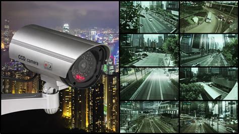 CCTV Split Screen. Cctv Surveillance Camera Monitoring Highway Roads In Hong Kong City. Stock ...