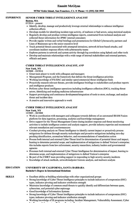 Intelligence Analyst Resume Sample Federal Resume