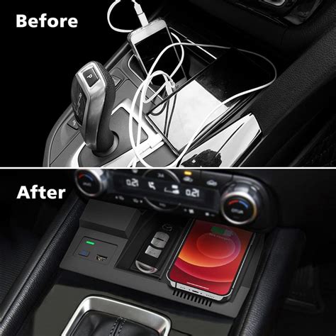 Wireless Car Charger Center Console Phone Charging Pad With Usb Port For Mazda Cx5 Cx 5 2017