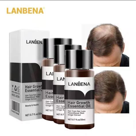 Set Of 3 Lanbena Hair Growth Essence Products Essential Oil Liquid