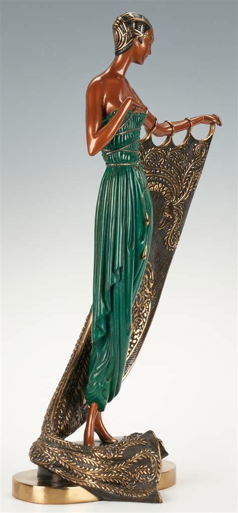 Lot Erte Bronze Emerald Night Case Auctions