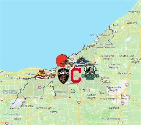 Sports Teams In Cleveland Sport League Maps