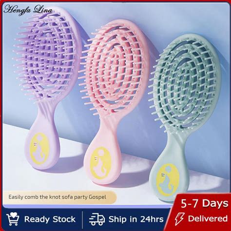 Hengfa Lina Massage Hair Comb Salon Wet Hair Brush Women Hairdressing Styling Hair Tools Anti