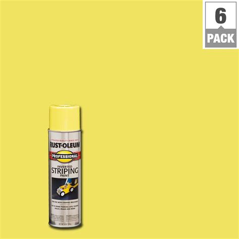 Rust Oleum Professional 18 Oz Flat Yellow Inverted Striping Spray