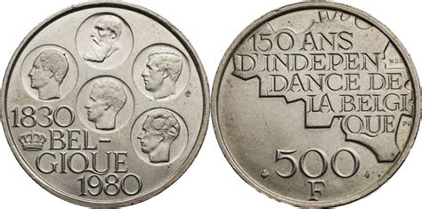 Belgien 500 Francs 1980 Baudouin 1951 1993 150 Jahre Unabhängigkeit