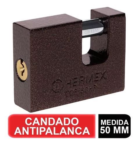 Candado Antipalanca Mm Cuerpo De Hierro Hermex Basic Fk Ferrekasa