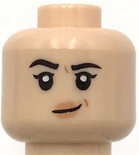 Lego New Light Nougat Minifigure Head Dual Sided Female Eyebrows Ebay