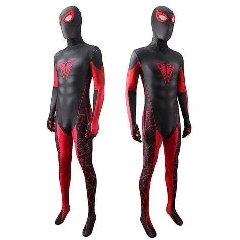 Miles Morales Spider-Man 10th Anniversary Cosplay Costume Adults Kids ...