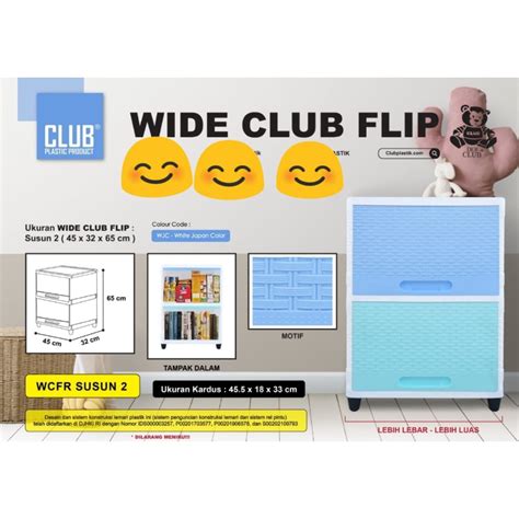 Jual WIDE FLIP CLUB LEMARI RAK SERBAGUNA PLASTIK CLUB FLIP WIDE SUSUN