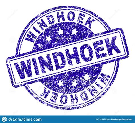 Scratched Textured Windhoek Stamp Seal Stock Vector Illustration Of