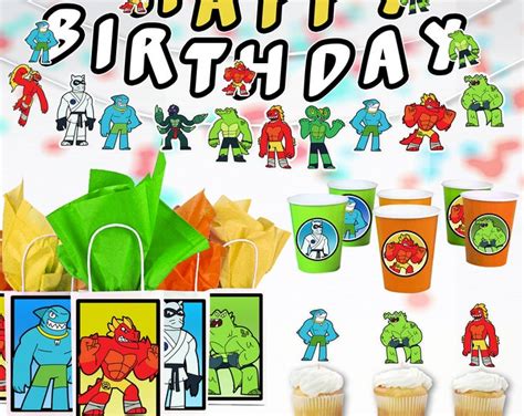 Printable Goo Jit Zu Birthday Banners Goojitzu Buntings Goo Jit Zu